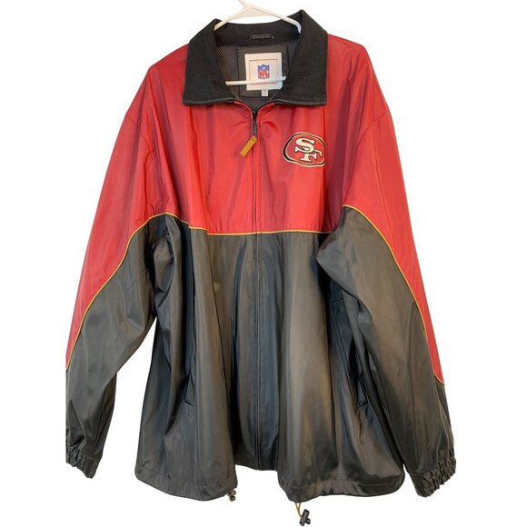 Rare VTG San Francisco 49ers NFL Poly Vinyl Rain Jacket XL 9035 Bomber